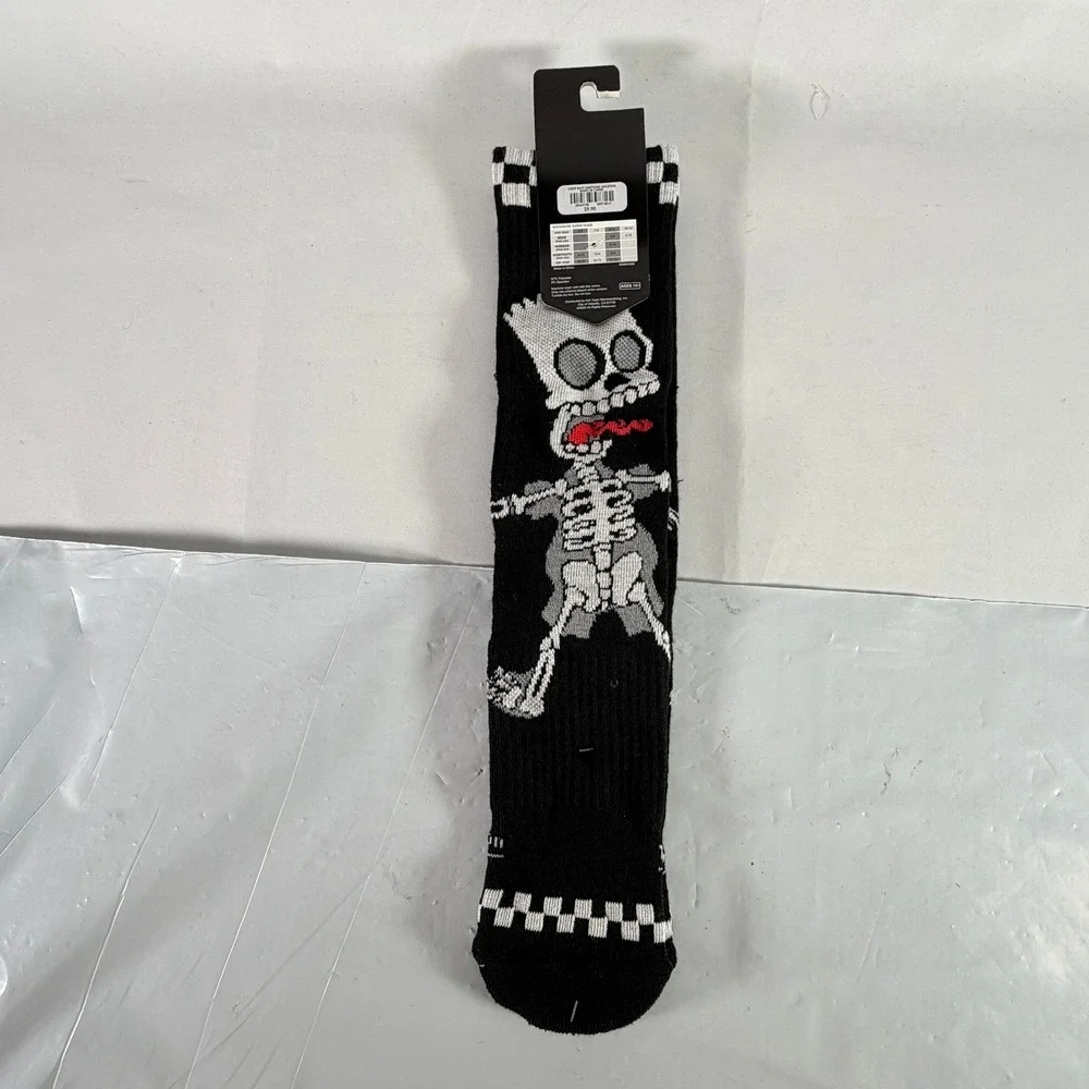 Hot Topic The Simpsons Bart Simpson Skeleton Crew Socks Glow in the Dark 10-13